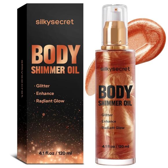 Sexy Silky Golden Brown Body Shimmer Oil Glow Radiant Hydrating Skin 4.1 oz NEW - Picture 1 of 5